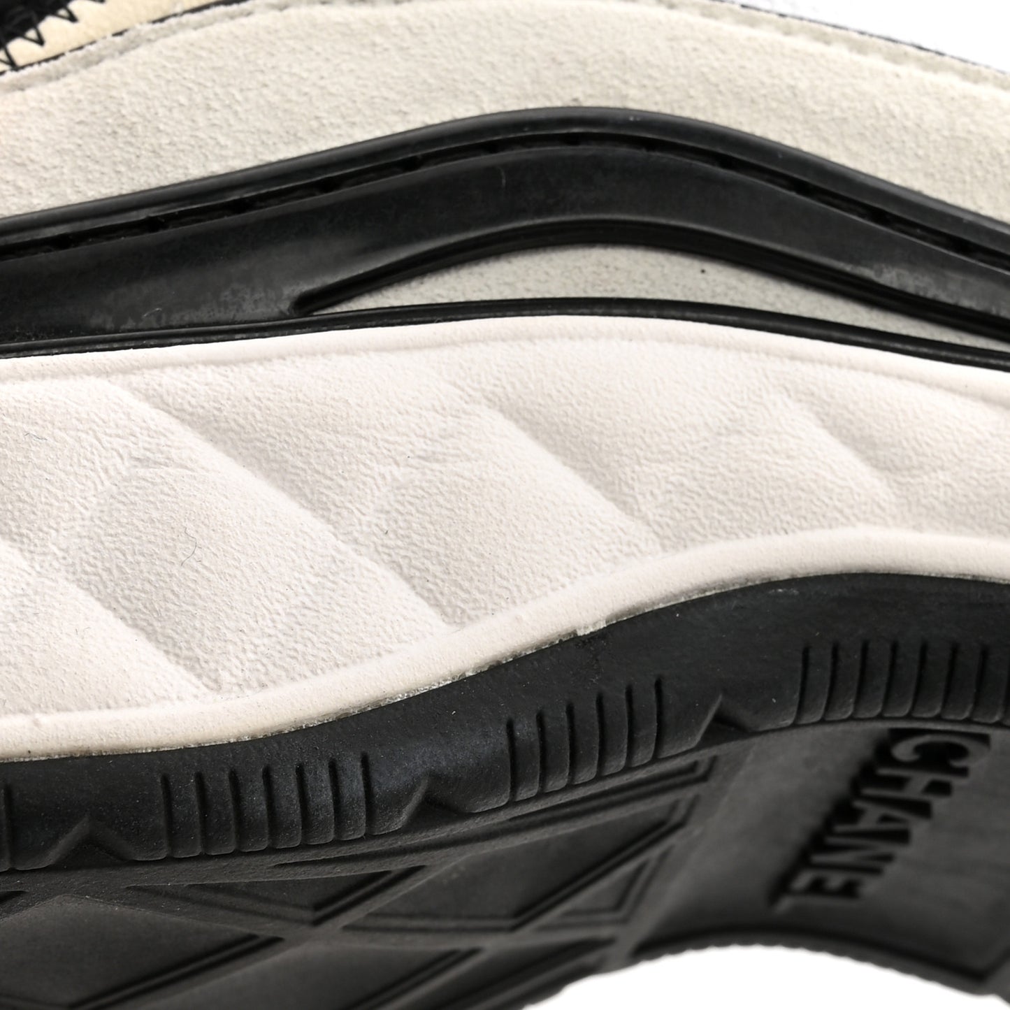 Fabric Suede Calfskin CC Sneakers 37 White Light Grey