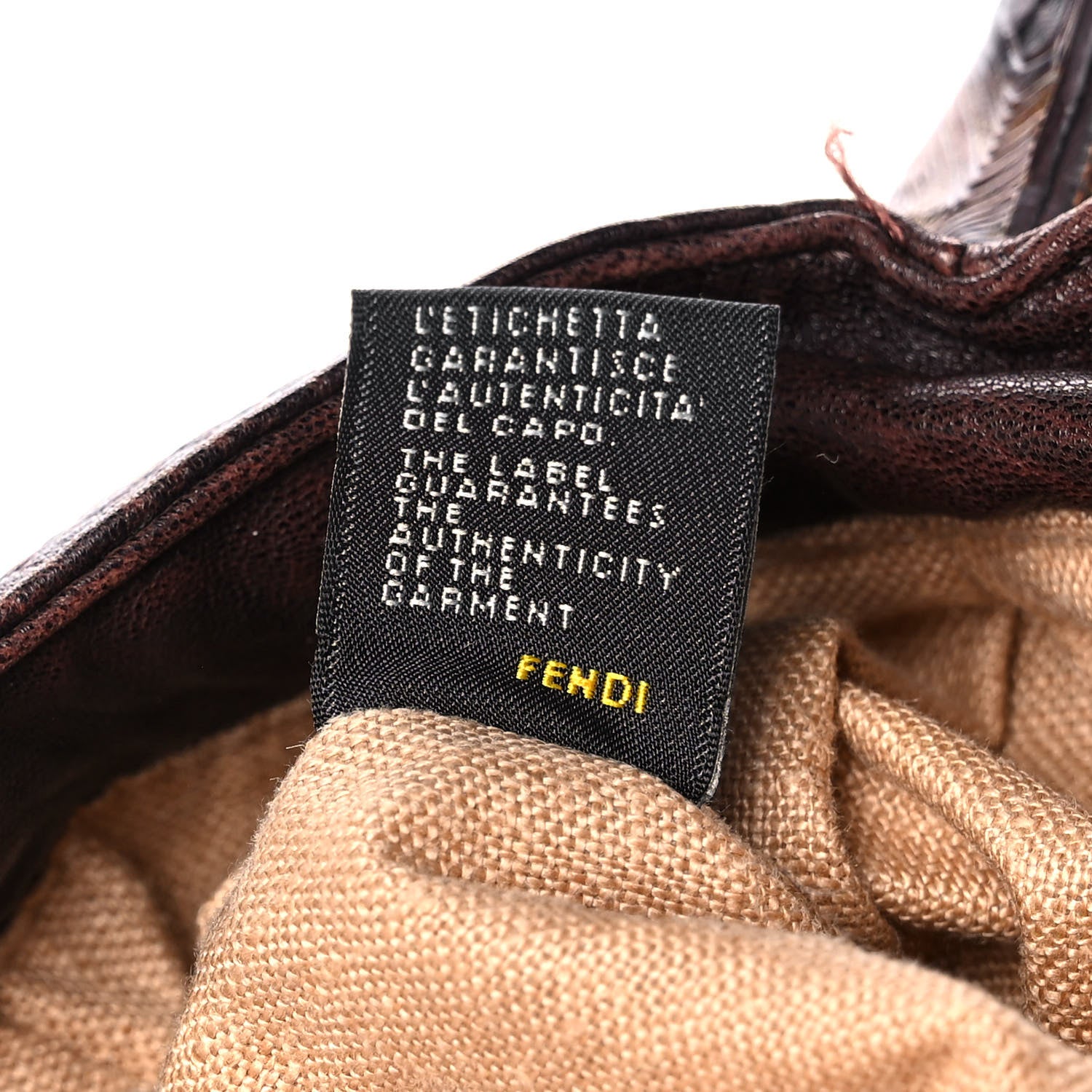 Fendi Zucca Nappa Nuvolata Vitello Tortuga Spy Tobacco Moro 8 of 12
