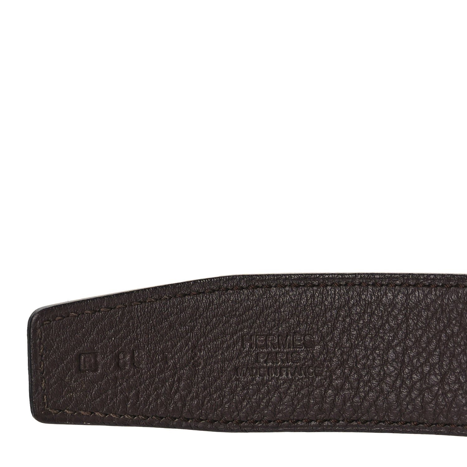 Hermes Box Togo 32mm H Speed Belt 85 34 Black Chocolate Gris Clair 4 of 7
