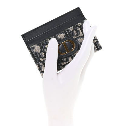 Christian Dior Oblique Calfskin 30 Montaigne Freesia Card Holder Blue 2 of 8