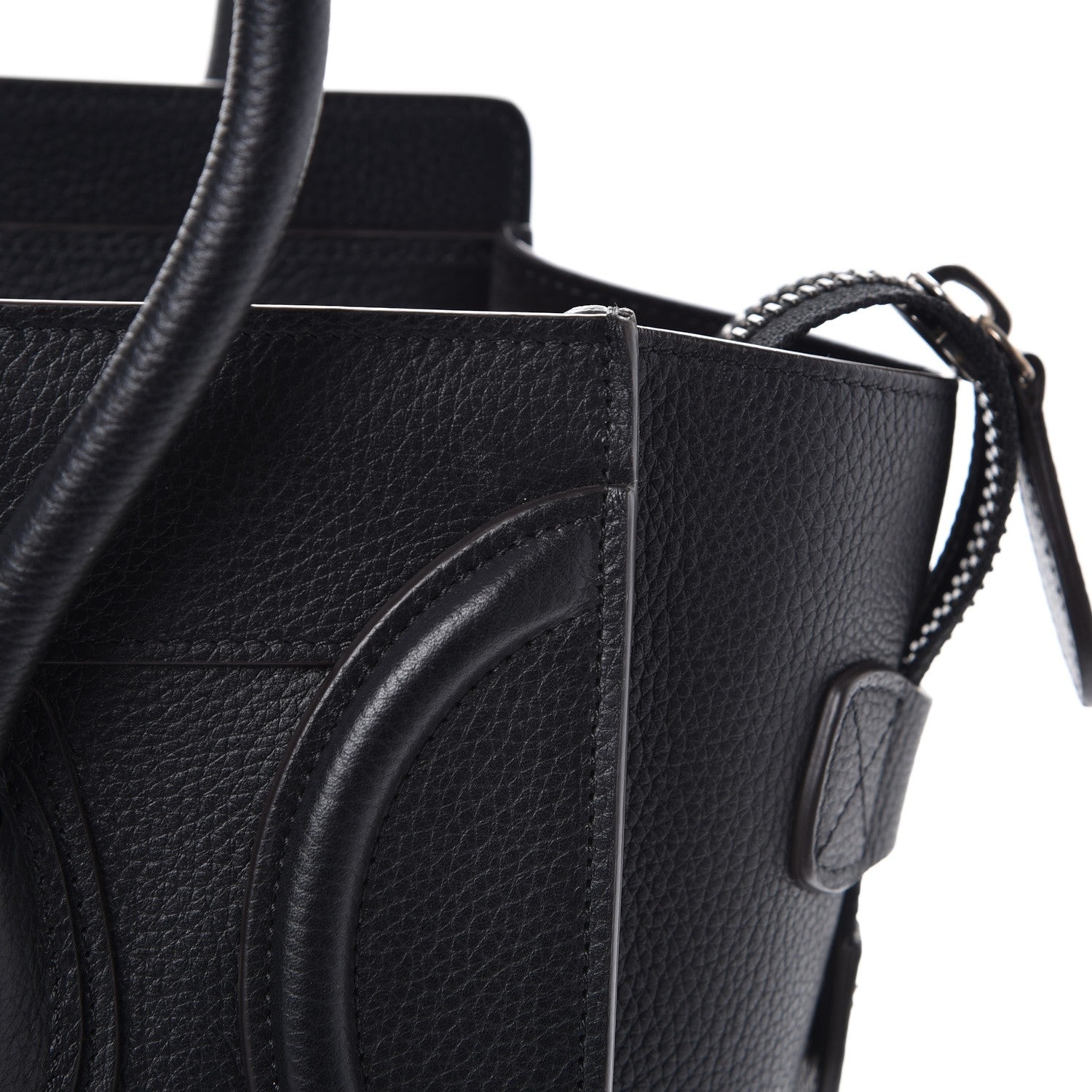 Celine Drummed Calfskin Micro Luggage Black 11 of 11