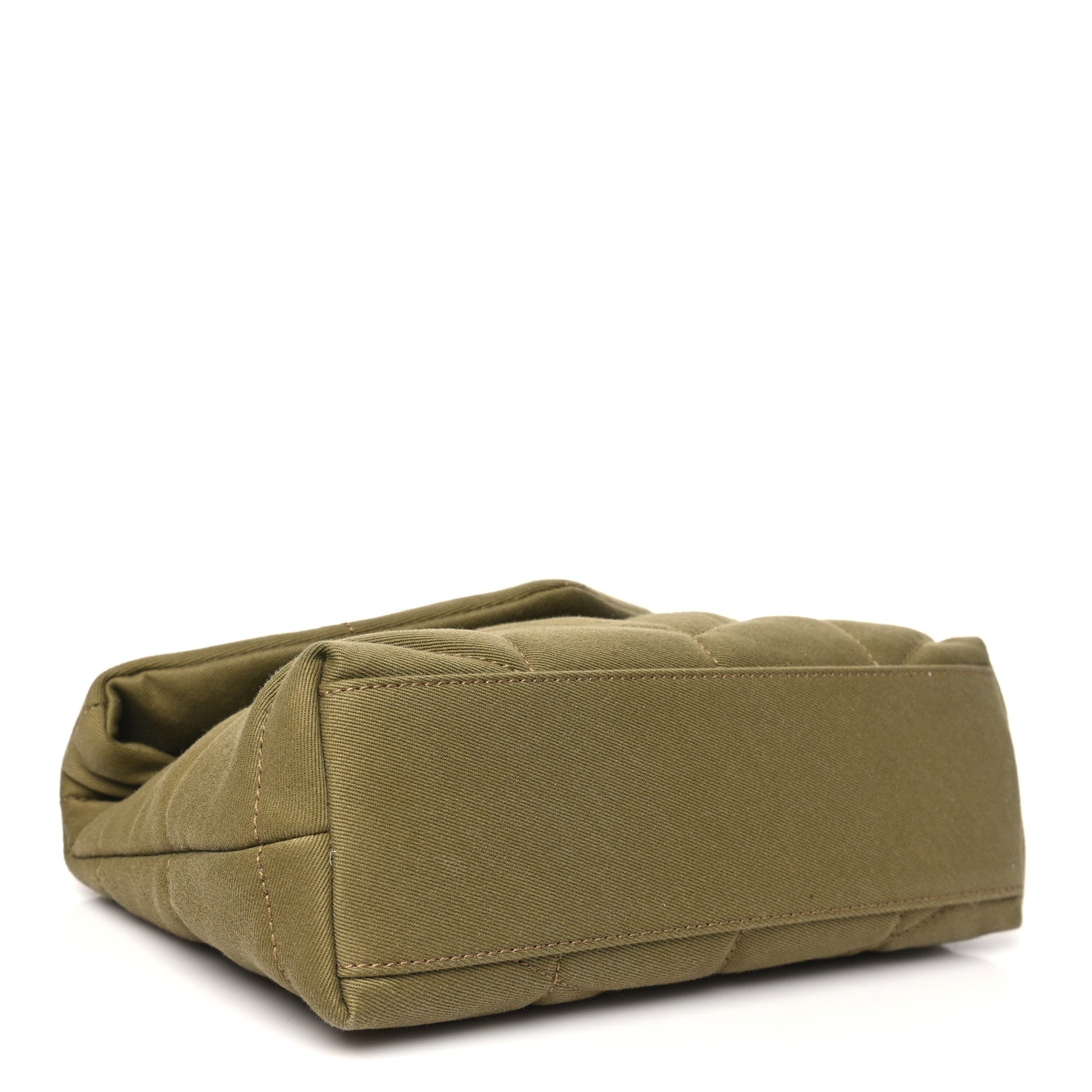 Saint Laurent Canvas Quilted Toy Loulou Puffer Monogram Chain Satchel Fir Green 4 of 10