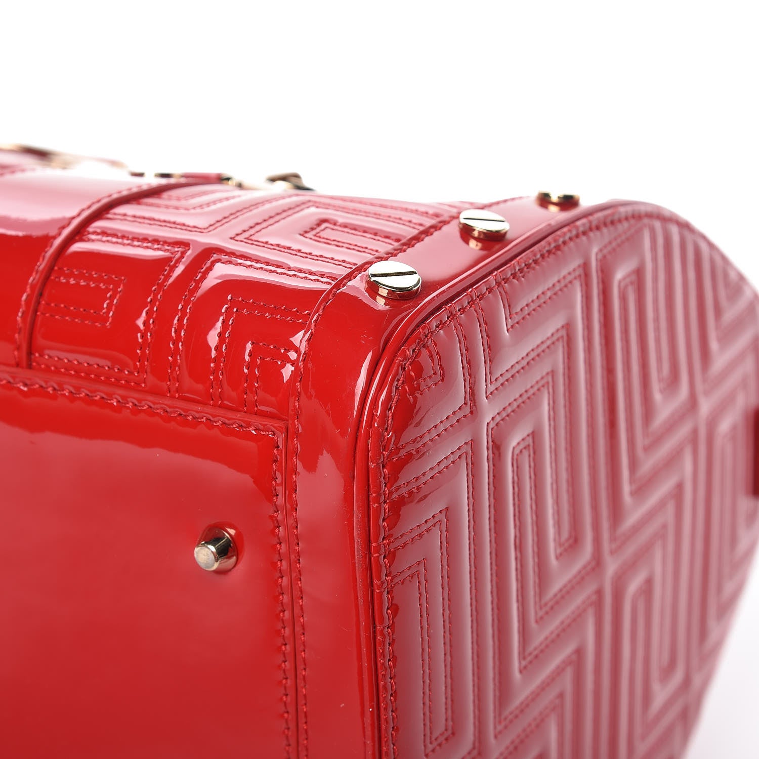 Versace Patent Couture Snap Out Of It Bag Red 10 of 13