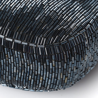 Fendi Satin Beaded Baguette Blue Black 8 of 15
