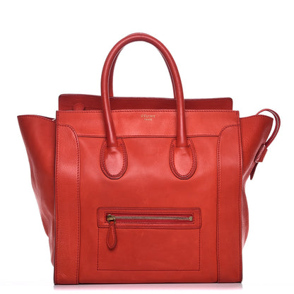 Celine Calfskin Mini Luggage Vermillion 1 of 19