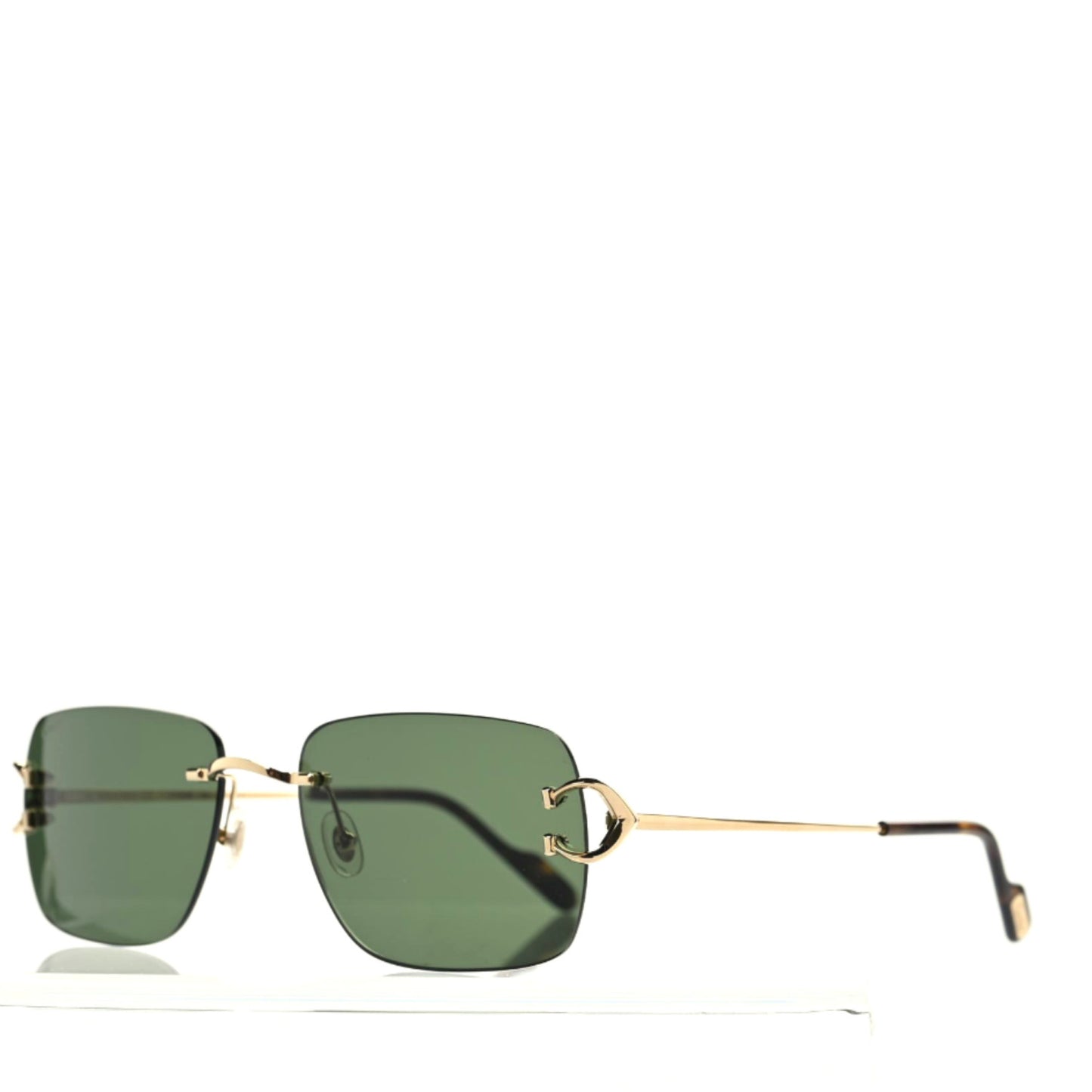 Signature C De Cartier Sunglasses Gold Green