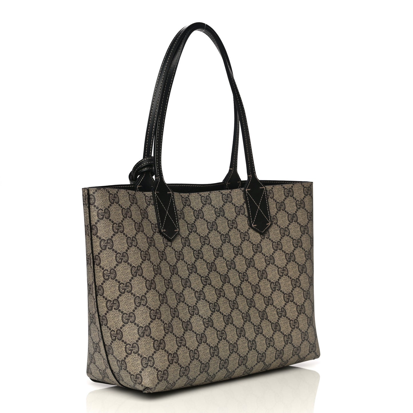GG Supreme Monogram Small Reversible Tote Dark Brown