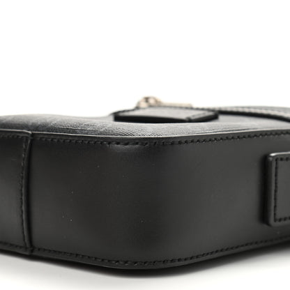 Gucci GG Supreme Monogram Appia Calfskin Web Small Camera Messenger Bag Black Grey 10 of 14