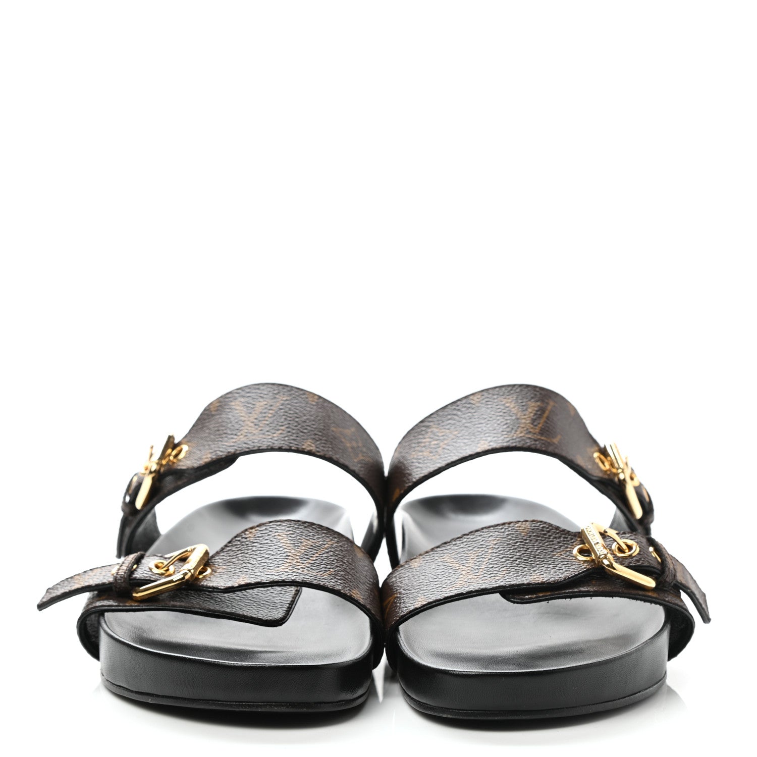 Louis Vuitton Monogram Bom Dia Mule Sandals 39.5 Black 2 of 8