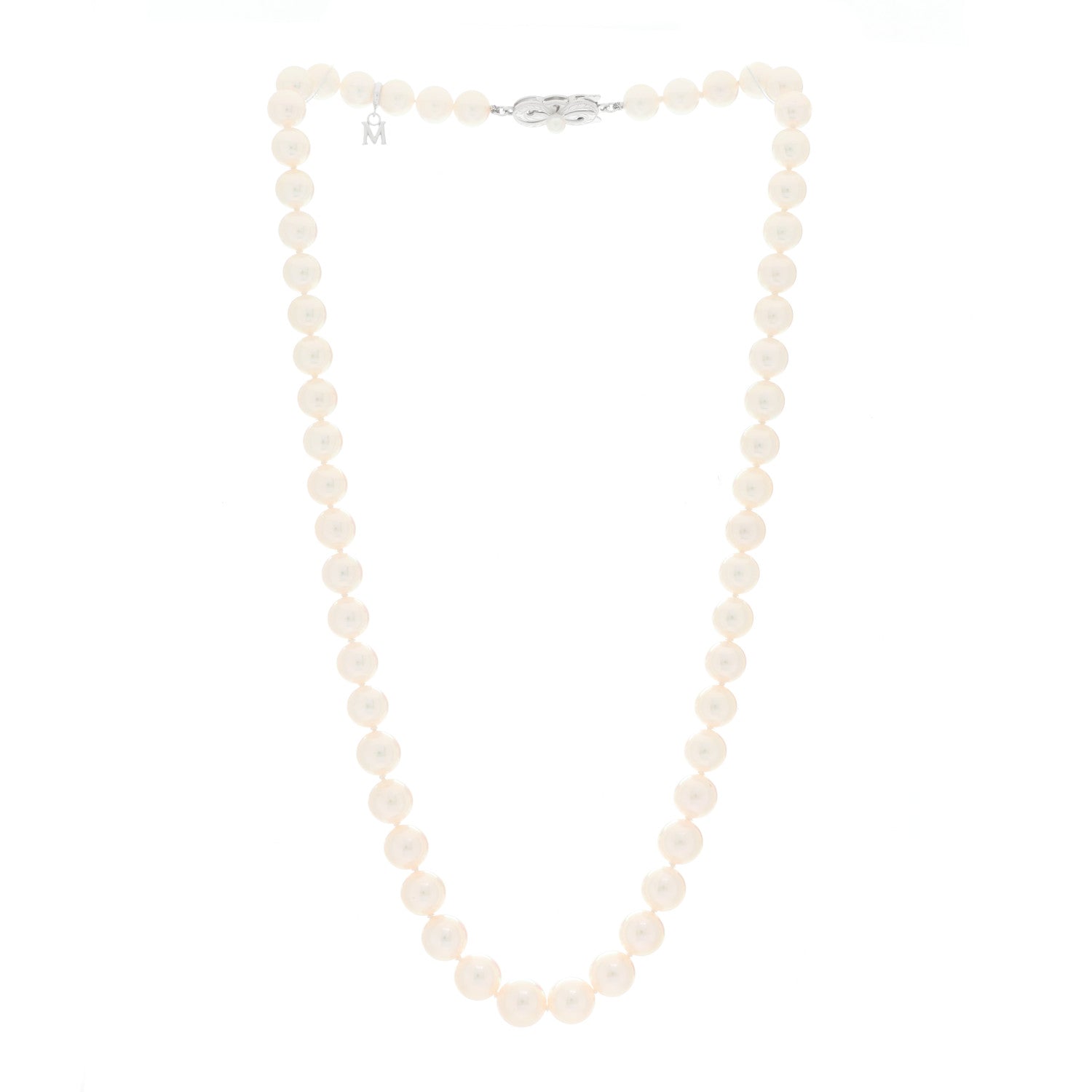 Mikimoto 18K White Gold Akoya Pearl 7-9mm Graduated Strand Necklace 18" 2 of 5