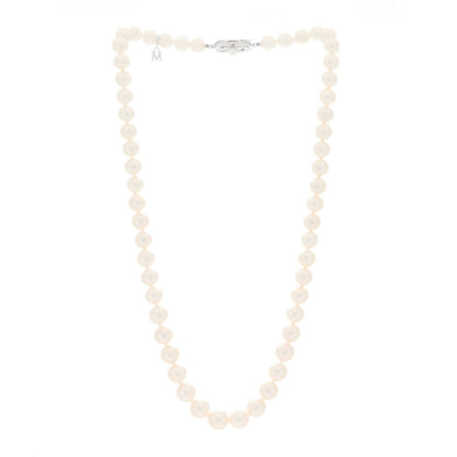 Mikimoto 18K White Gold Akoya Pearl 7-9mm Graduated Strand Necklace 18" 2 of 5