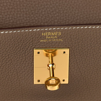 Hermes Togo Kelly Retourne 32 Etoupe 5 of 12