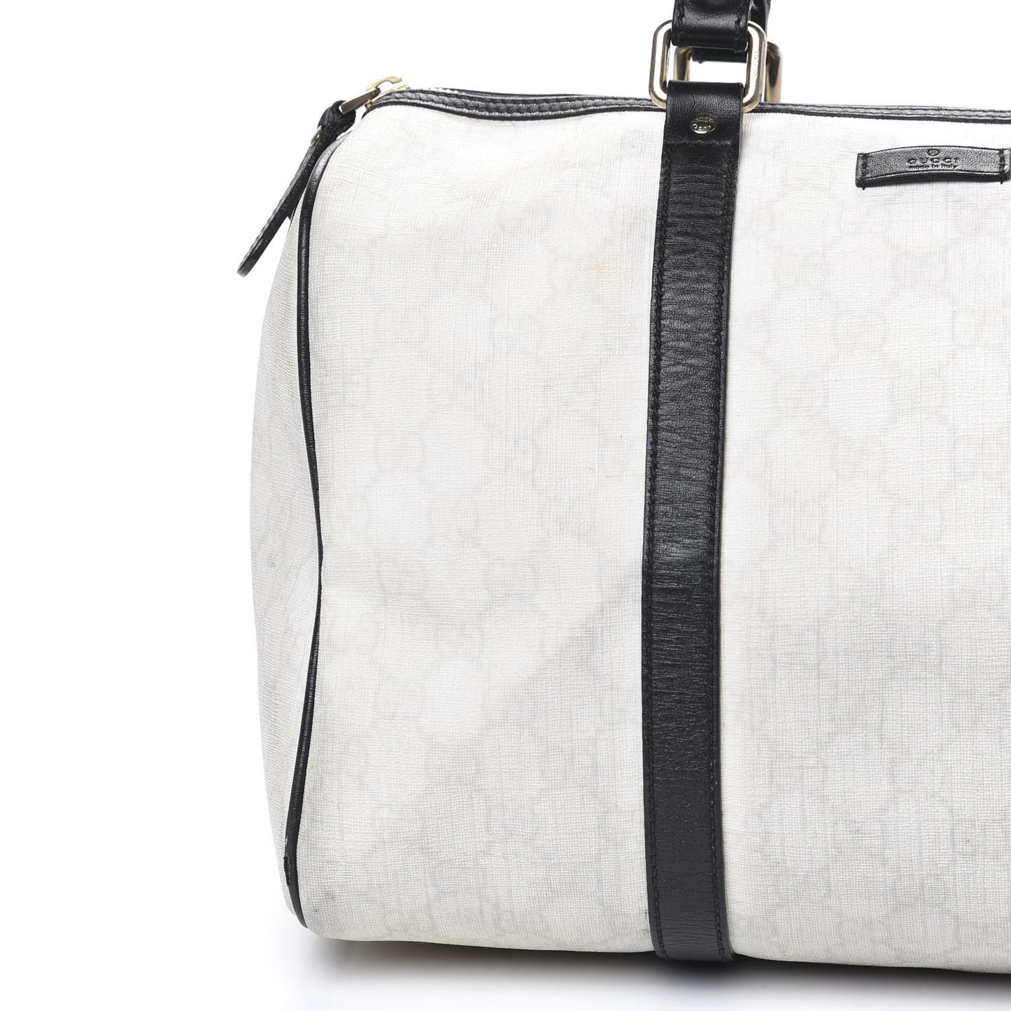 GG Plus Monogram Medium Joy Boston White Black
