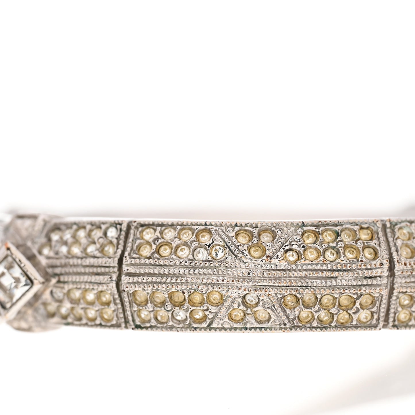 Crystal CC Cuff Silver Blue