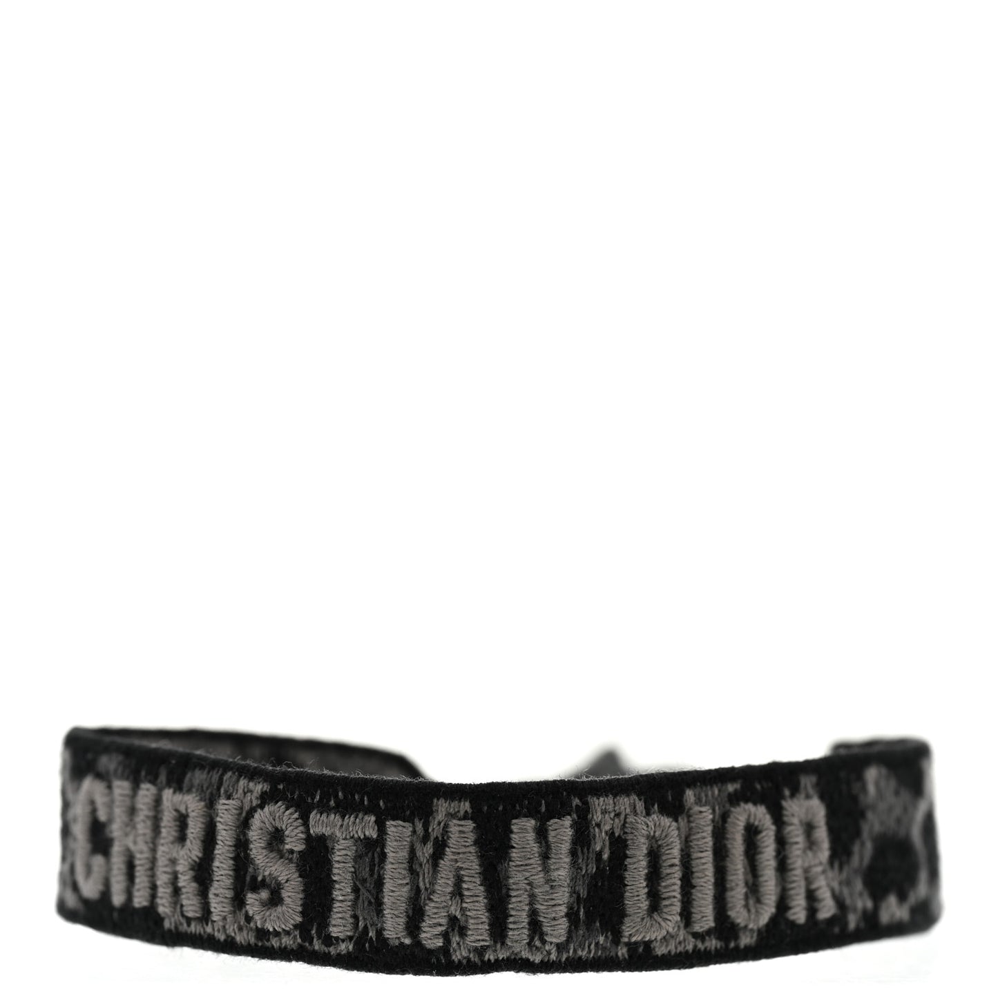 Woven Cotton J'Adior Leopard Friendship Bracelet Black Grey