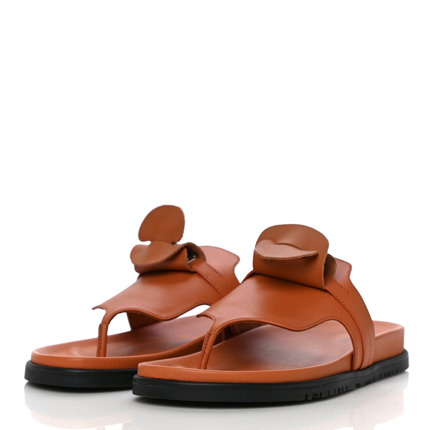 Calfskin Womens Empire Sandals 39 Marron Glaise