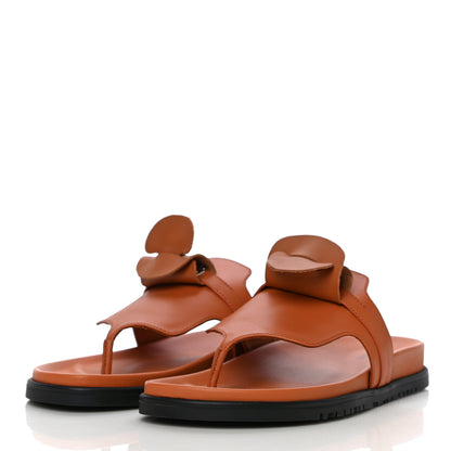 Hermes Calfskin Womens Empire Sandals 39 Marron Glaise 4 of 12
