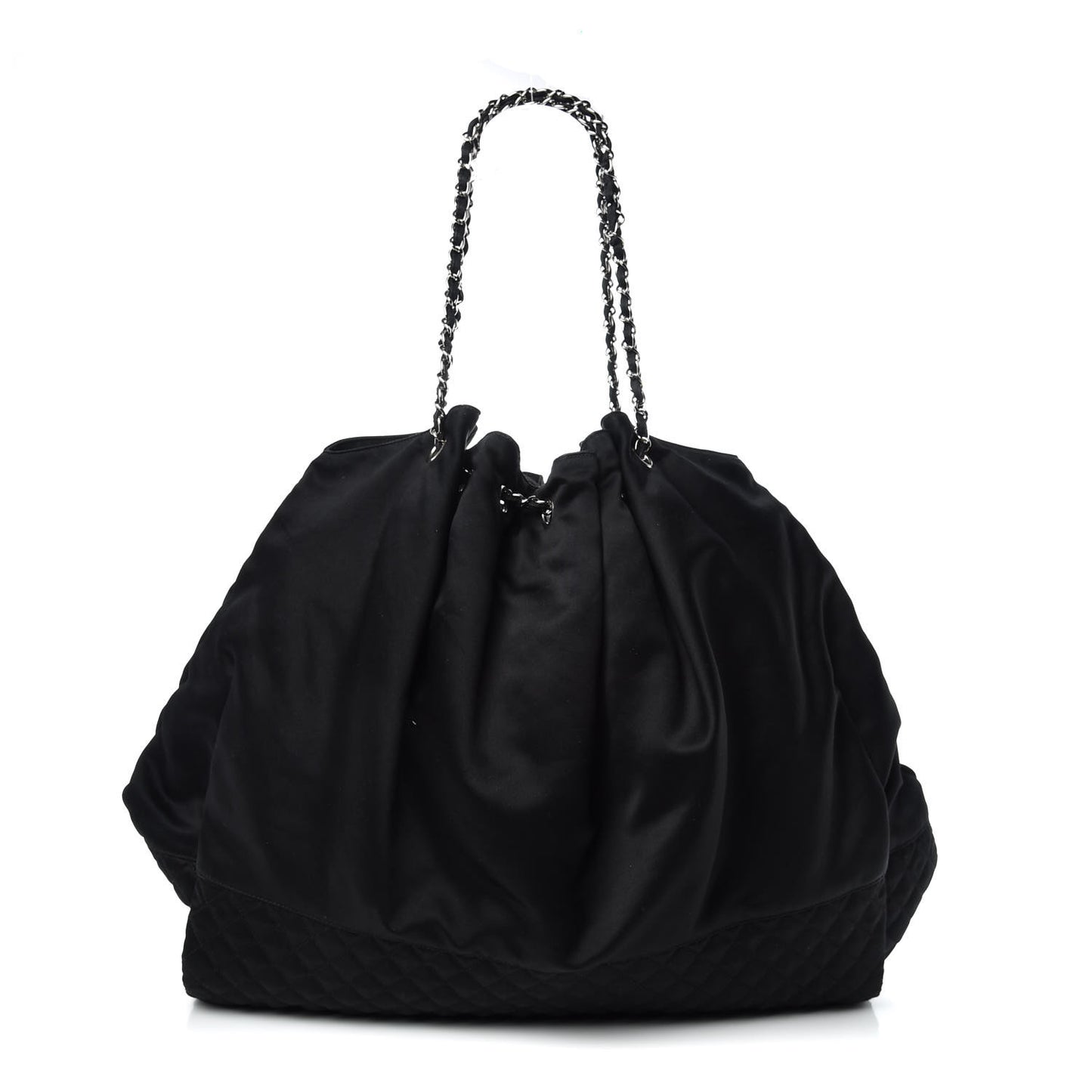 Satin Melrose Hobo Black