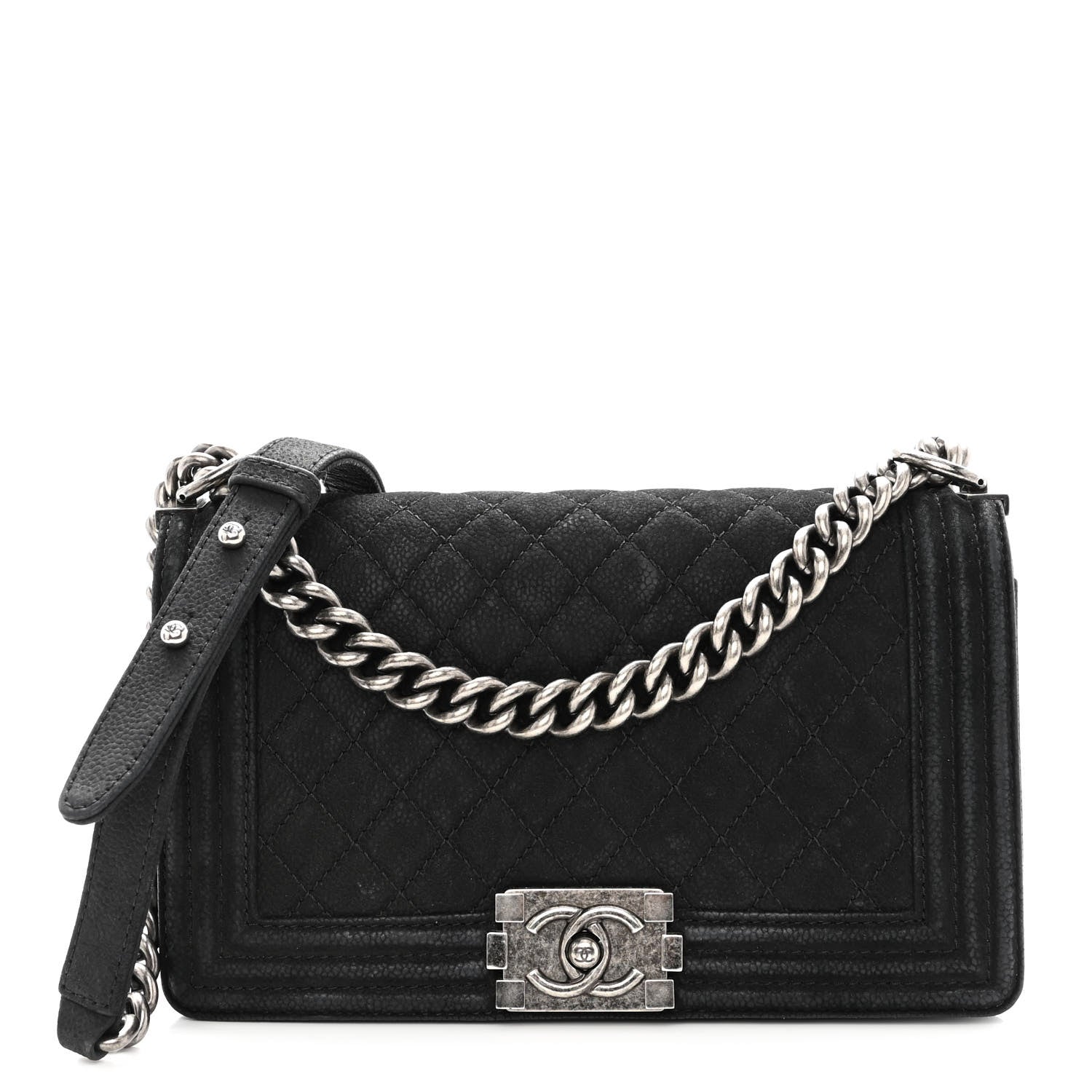 Chanel Iridescent Caviar Quilted Medium Boy Flap Black 1 of 10