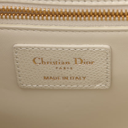 Christian Dior Grained Calfskin 30 Montaigne Flap Bag White 6 of 13