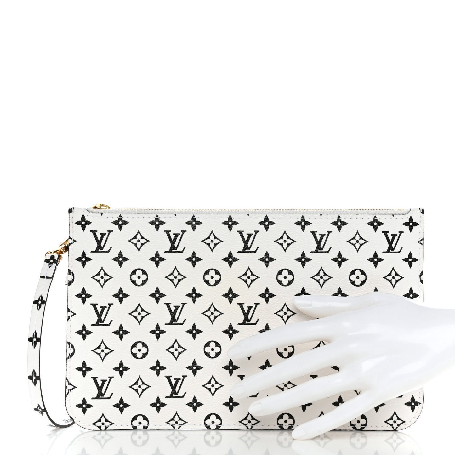 Monogram Giant Neverfull MM GM Pochette White