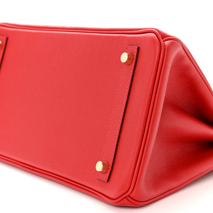 Hermes Epsom Birkin 30 Rouge Casaque 10 of 13