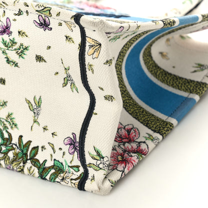 Christian Dior Canvas Embroidered Medium D-Constellation Book Tote Latte Multicolor 10 of 14