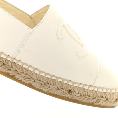 Chanel Lambskin CC Espadrilles 40 White 10 of 14