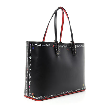 Christian Louboutin Calfskin Beautiful Red East West Cabata Tote Black Multicolor 3 of 10