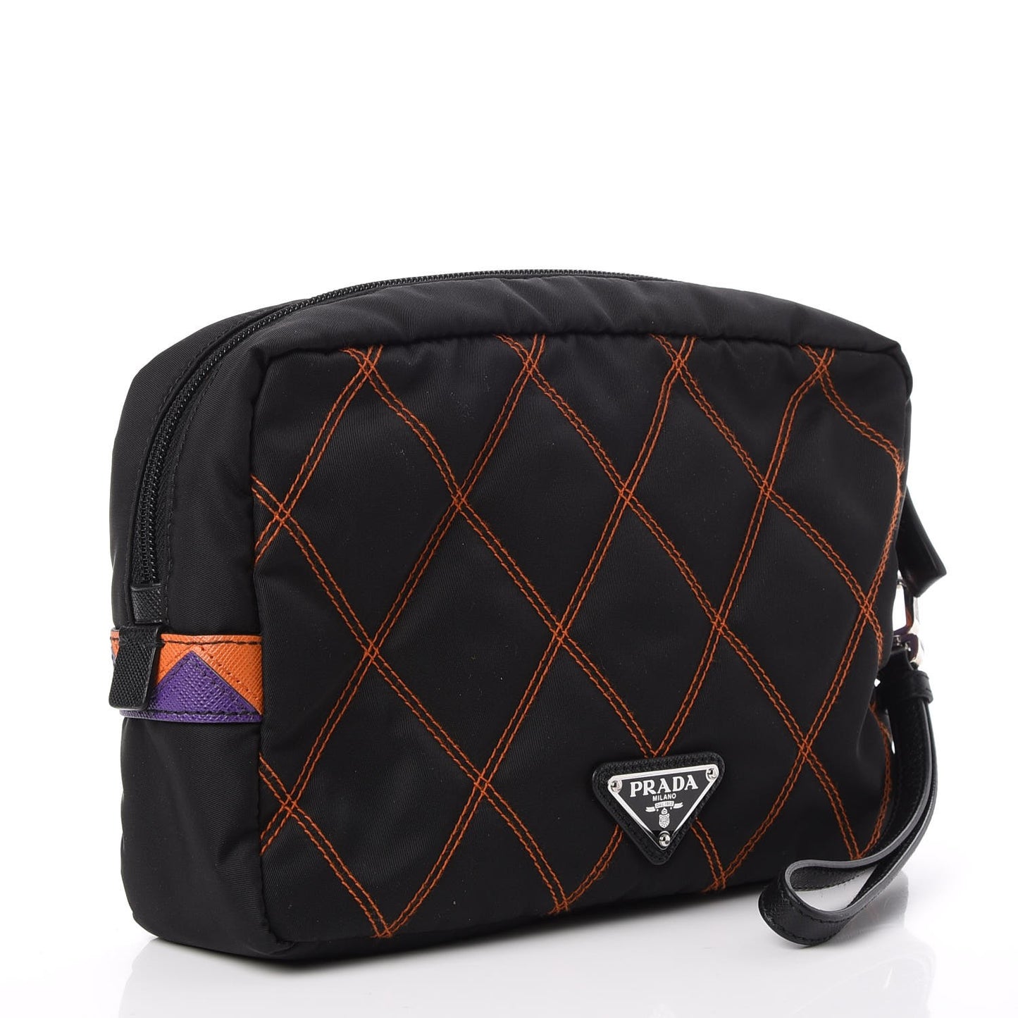 Tessuto Nylon Impunturato Pochette Black