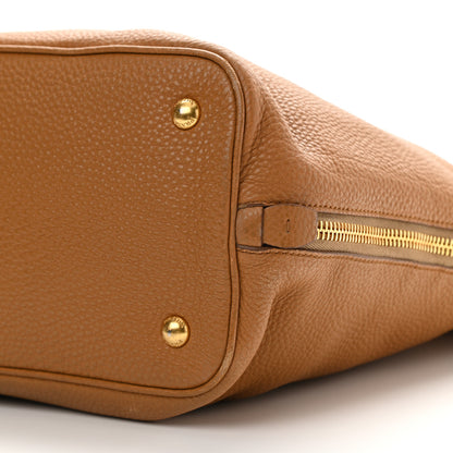 Prada Vitello Daino Side Zip Tote Cannella 10 of 12