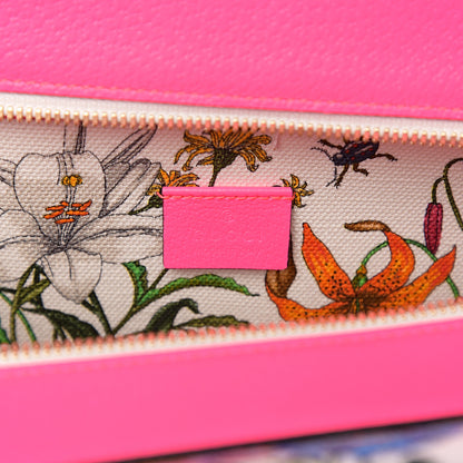 Gucci Canvas Medium Flora Tote Fuchsia 5 of 9