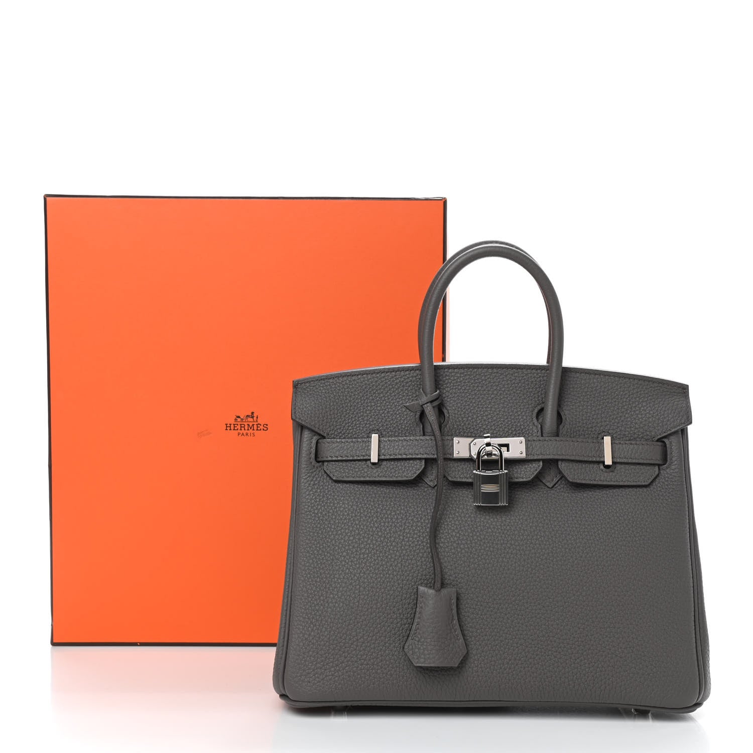 Hermes Togo Birkin 25 Etain 33 of 33