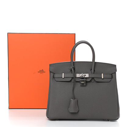 Hermes Togo Birkin 25 Etain 33 of 33