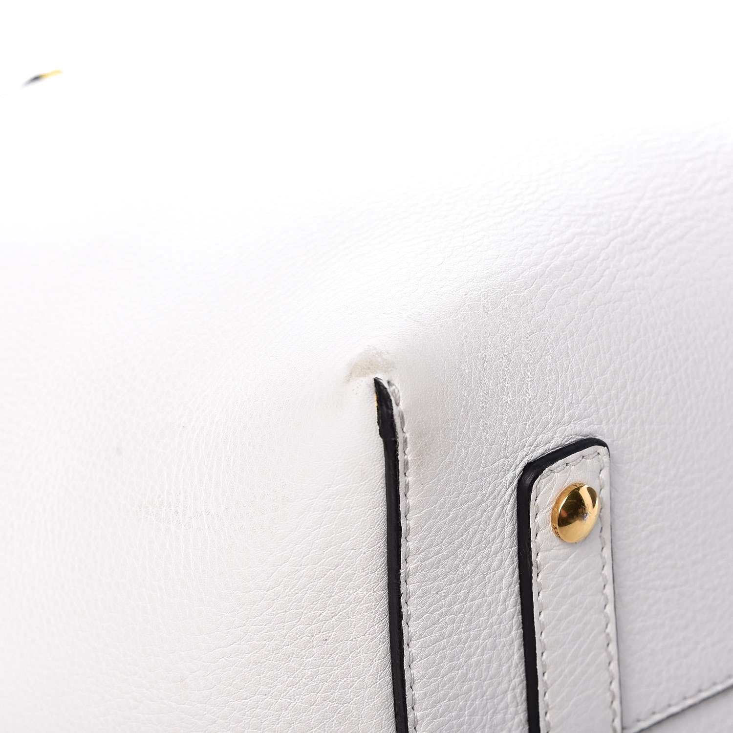 Burberry Soft Grain Calfskin Large Belt Bag White Yellow 9 of 14