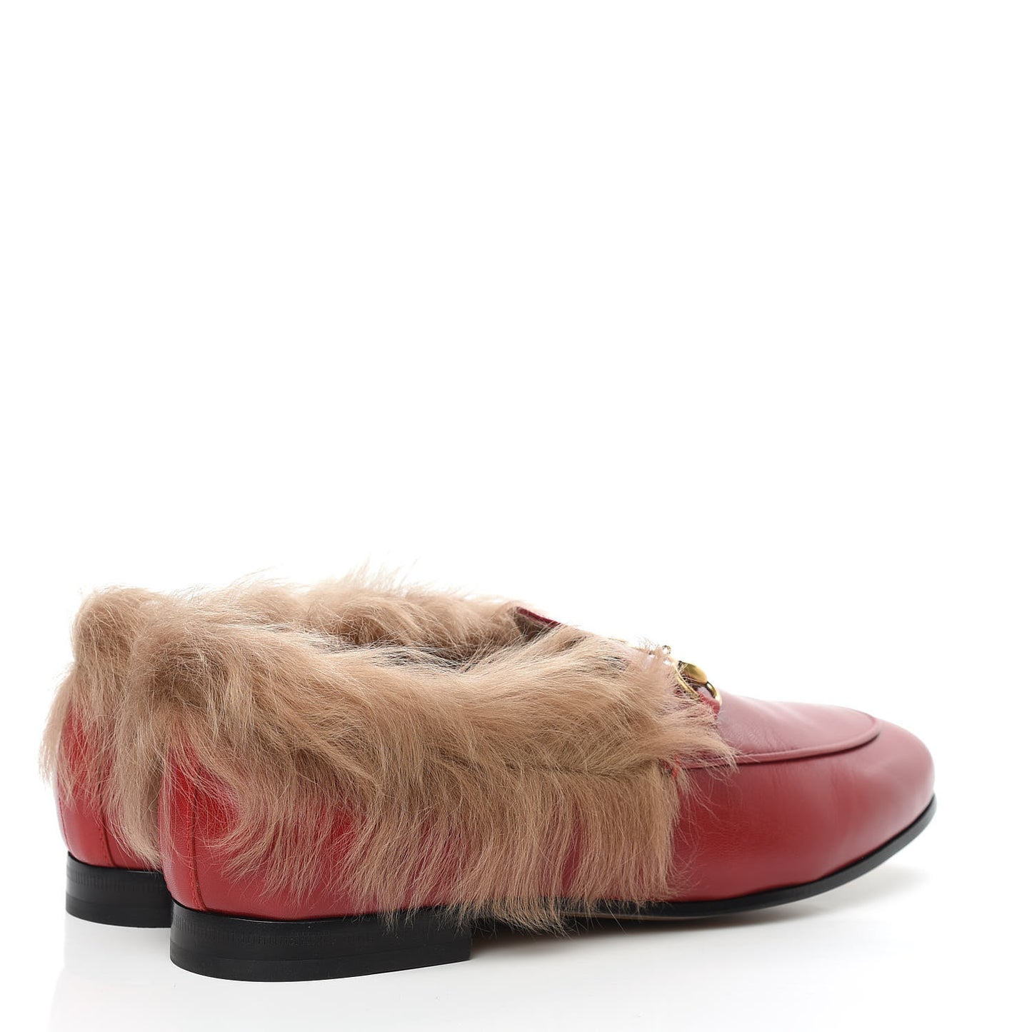 Malaga Kid Fur Womens Jordaan Loafers 41 Hibiscus Red Natural