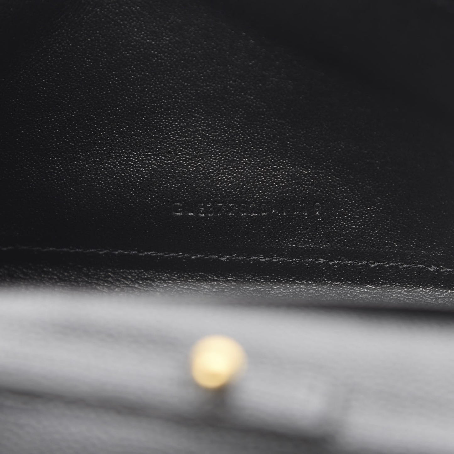 Grain De Poudre Matelasse Chevron Monogram Chain Wallet Black