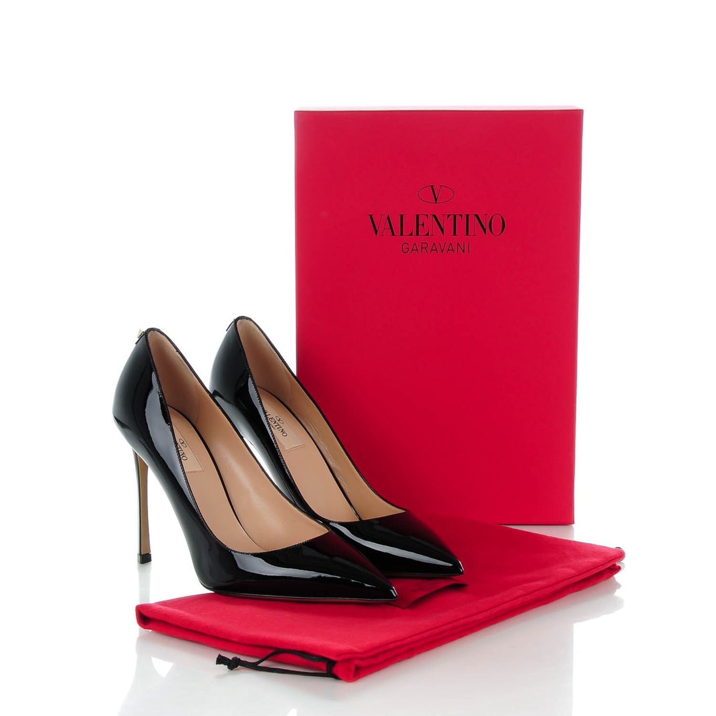 Patent Rockstud New Plain 100mm Pumps 38 Black