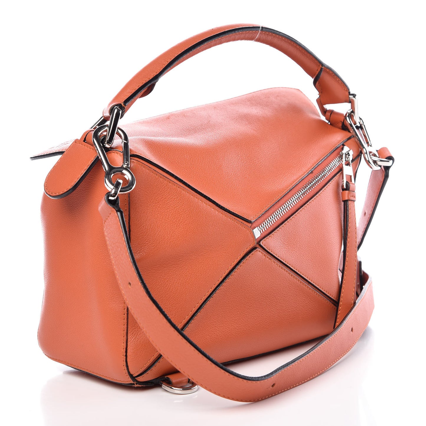 Calfskin Small Puzzle Bag Orange