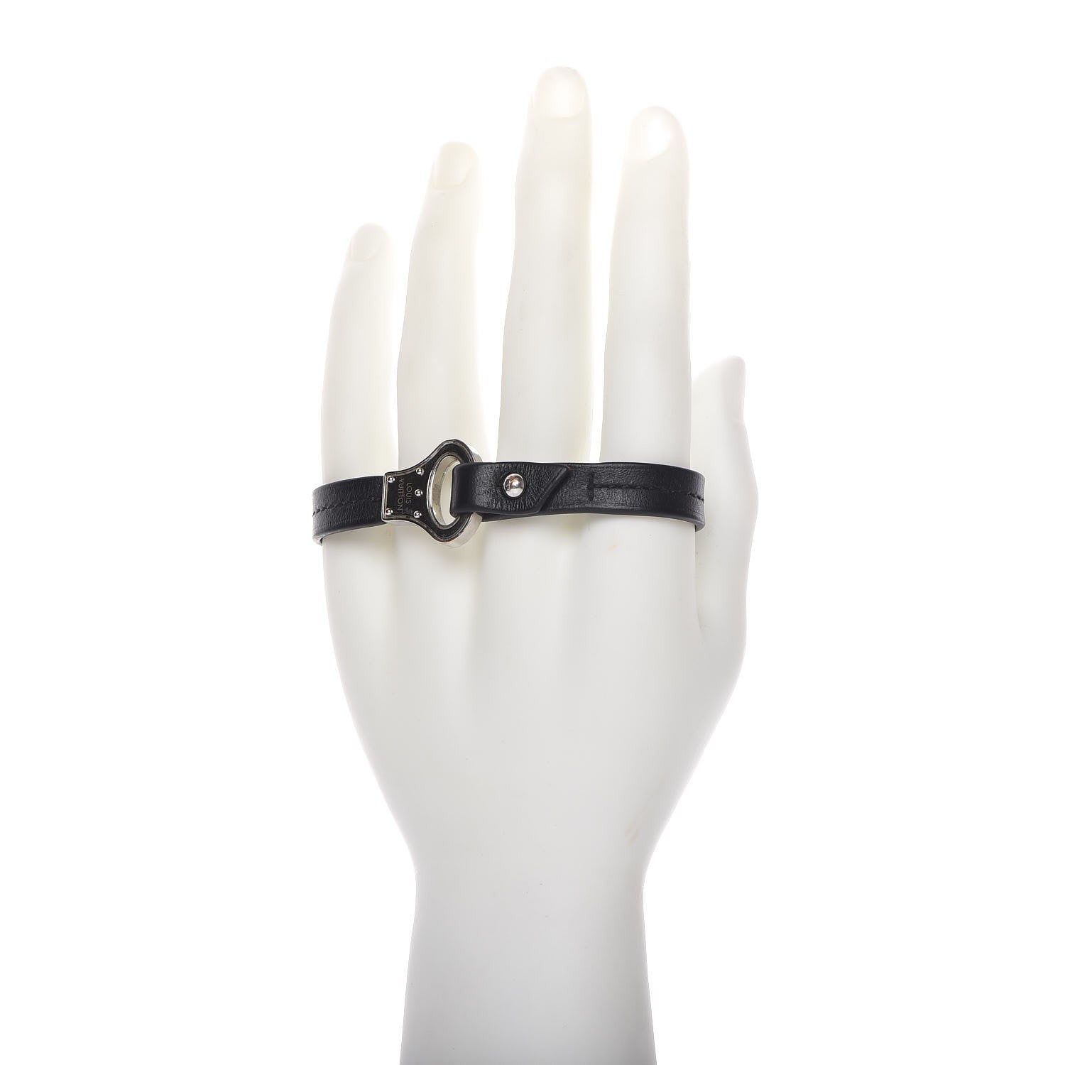 Louis Vuitton Calfskin Mens Archive Bracelet Black 2 of 7