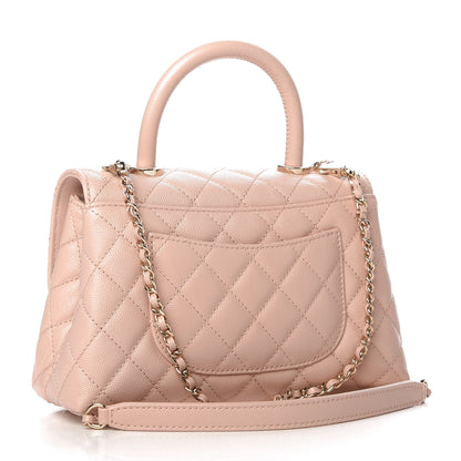 Chanel Caviar Quilted Mini Coco Handle Flap Light Pink 3 of 11