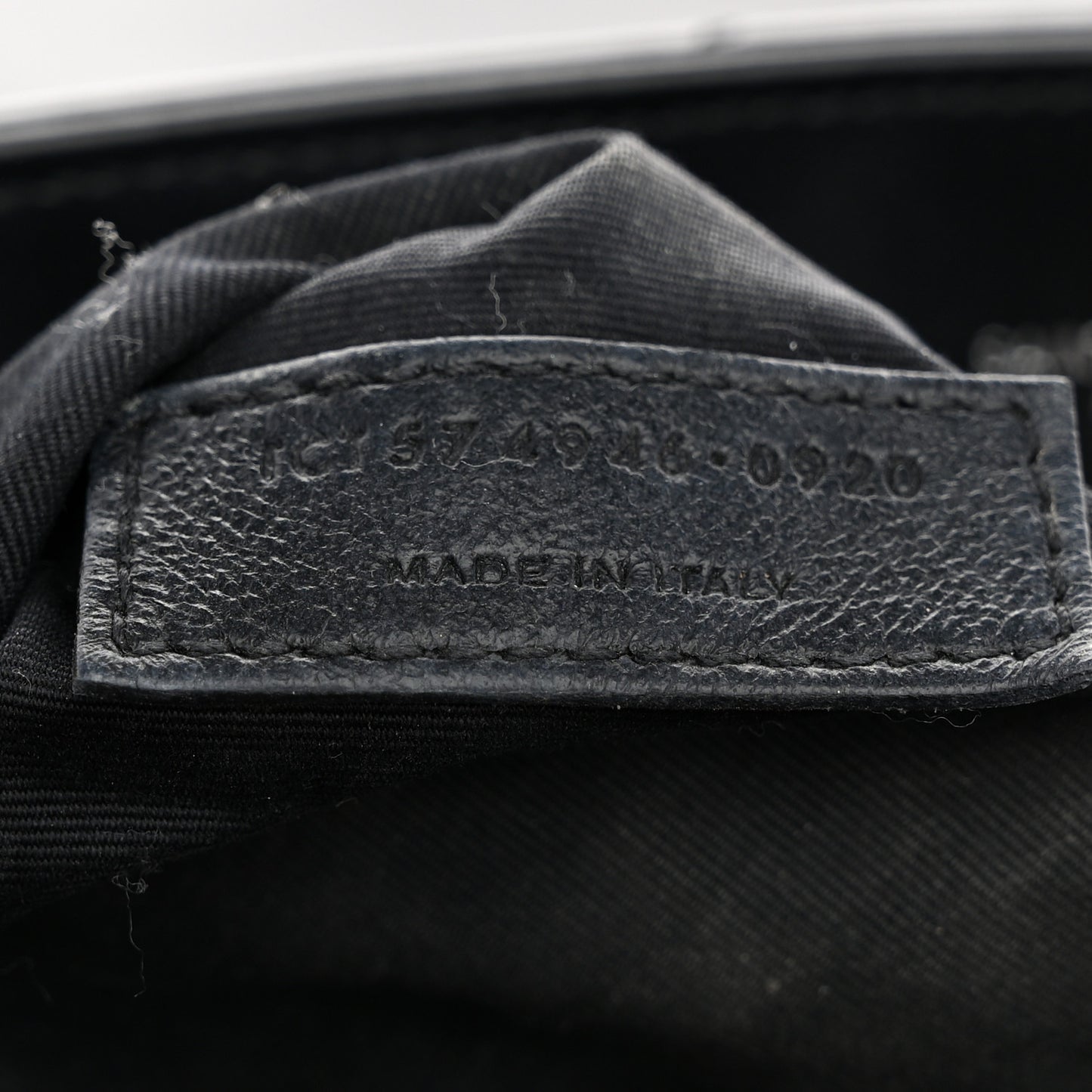 Calfskin Y Quilted Monogram Medium Loulou Chain Satchel Black