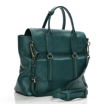 3.1 Phillip Lim 3.1 Textured Calfskin Large Pashli Satchel Jade 3 of 8