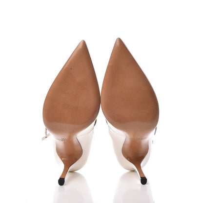 Valentino Garavani Calfskin Love Latch 100mm Pumps 38 Light Ivory Poudre 5 of 8