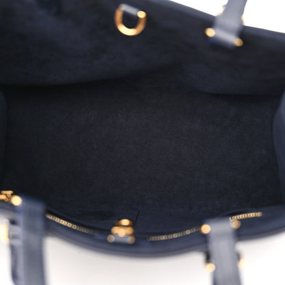 Louis Vuitton Grained Calfskin Nautical Onthego MM Navy Blue 5 of 12