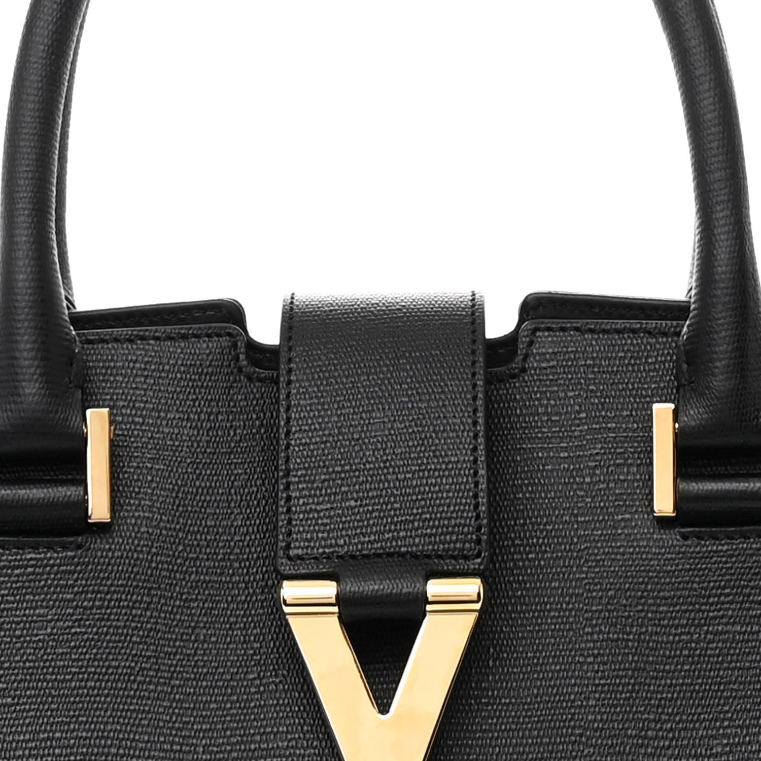 Saint Laurent Textured Calfskin Medium Classic Y Cabas Black 8 of 10