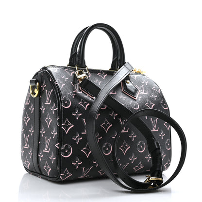 Louis Vuitton Monogram Fall for You Speedy Bandouliere 25 Black 3 of 8