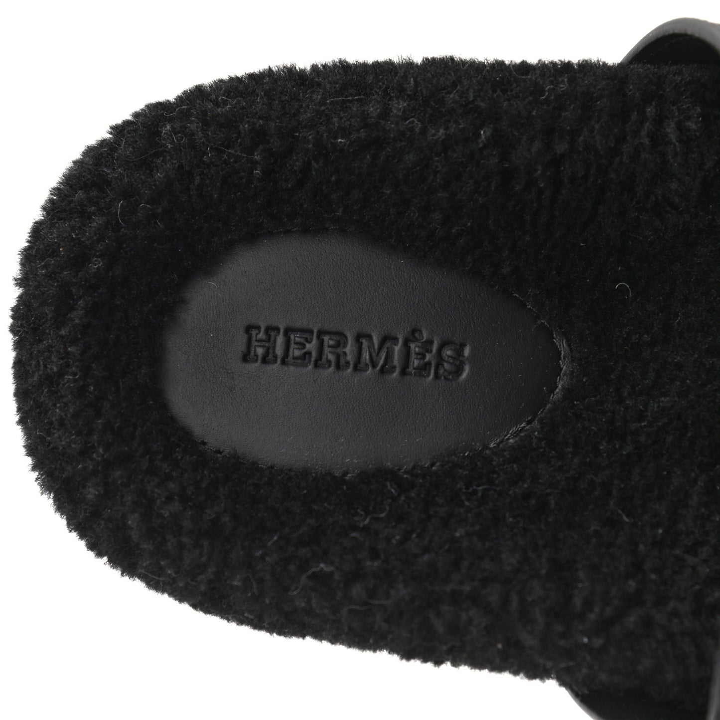 Calfskin Woolskin Womens Chypre Sandals 39 Black