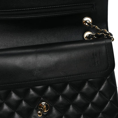 Chanel Lambskin Quilted Medium Double Flap Black 9 of 9