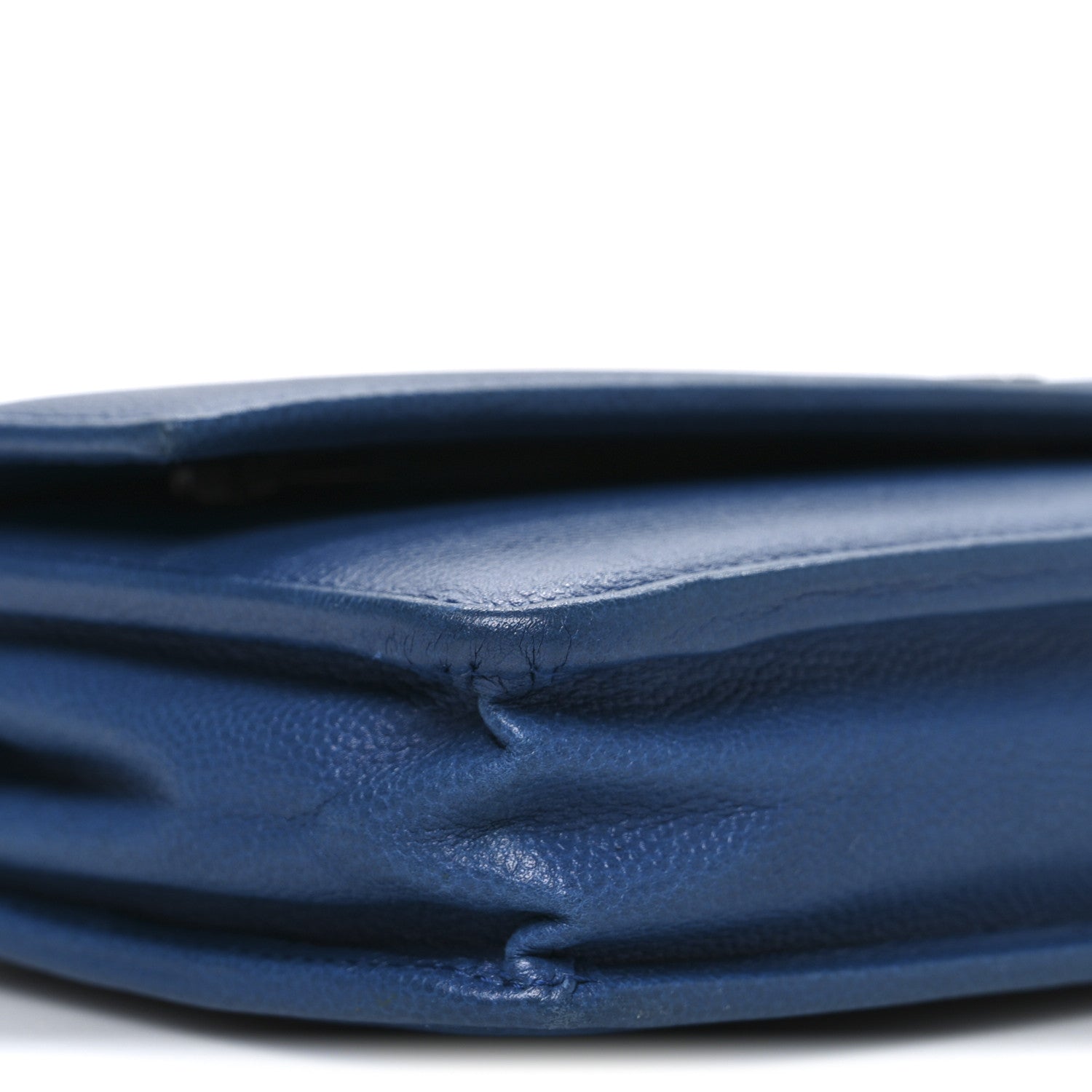 Chanel Caviar Sevruga Wallet on Chain WOC Blue 10 of 11